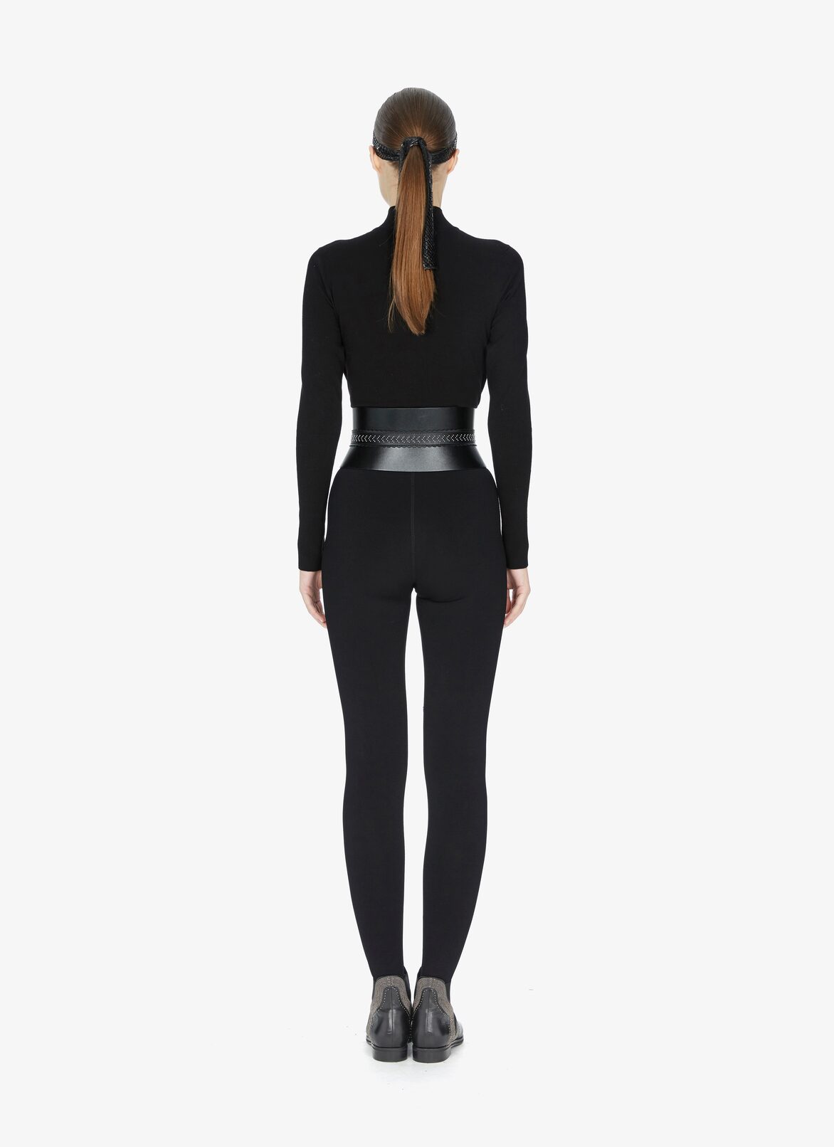 CORSET CUIR LUX DETAIL CASCADE BLACK ALAÏA BLACK  CORSET CUIR LUX DETAIL CASCADE BLACK